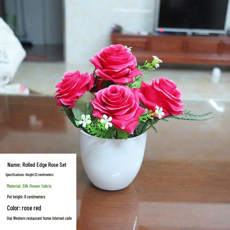 Silk Rose Bonsai: Artificial Flowers & Greenery for Indoor/Outdoor Decor
