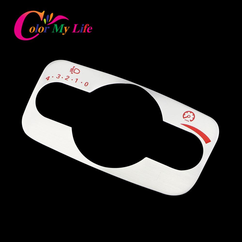 Color My Life Headlight Switch Head Light Adjustment Panel Sequins Sticker for Ford the new Fiesta 2009 - 2013 2014 2015 2016