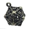 Portable Keychain with Hollow D20 Metal Case Tiny 7pcs Polyhedral Metal Dice Set Gaming Dices Accessory Small