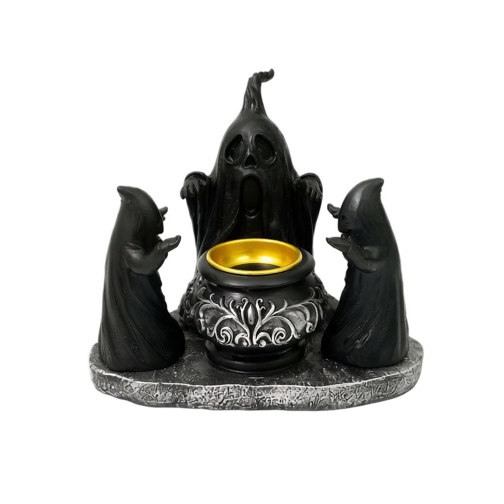 Resin Candle Holder - Tabletop Decor for Mantel Shelf