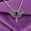 London Blue Topas Anhänger, 925 Sterling Silber Edelstein Schmuck, handgefertigter Anhänger, Für Thanksgiving