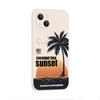 Island sunset coconut tree suitable for apple 15 mobile phone case iphone17 couple 16promax matte soft case anti-drop