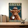 Metalen Muurkunst Bord Grappig Koffie Omdat Moord Verkeerd Is voor Bar Pub