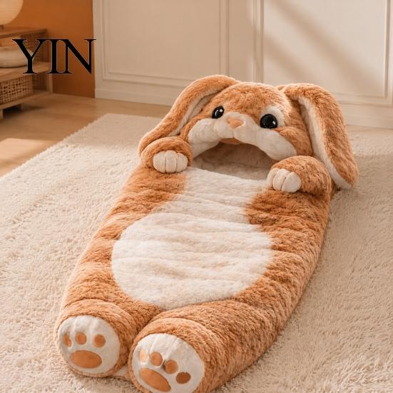 Weicher Schlafsack Plüschhase Umschlag für Kinder, Winter Hase Schlafsack, Flauschiger Sack Kleinkinder Jungen Mädchen