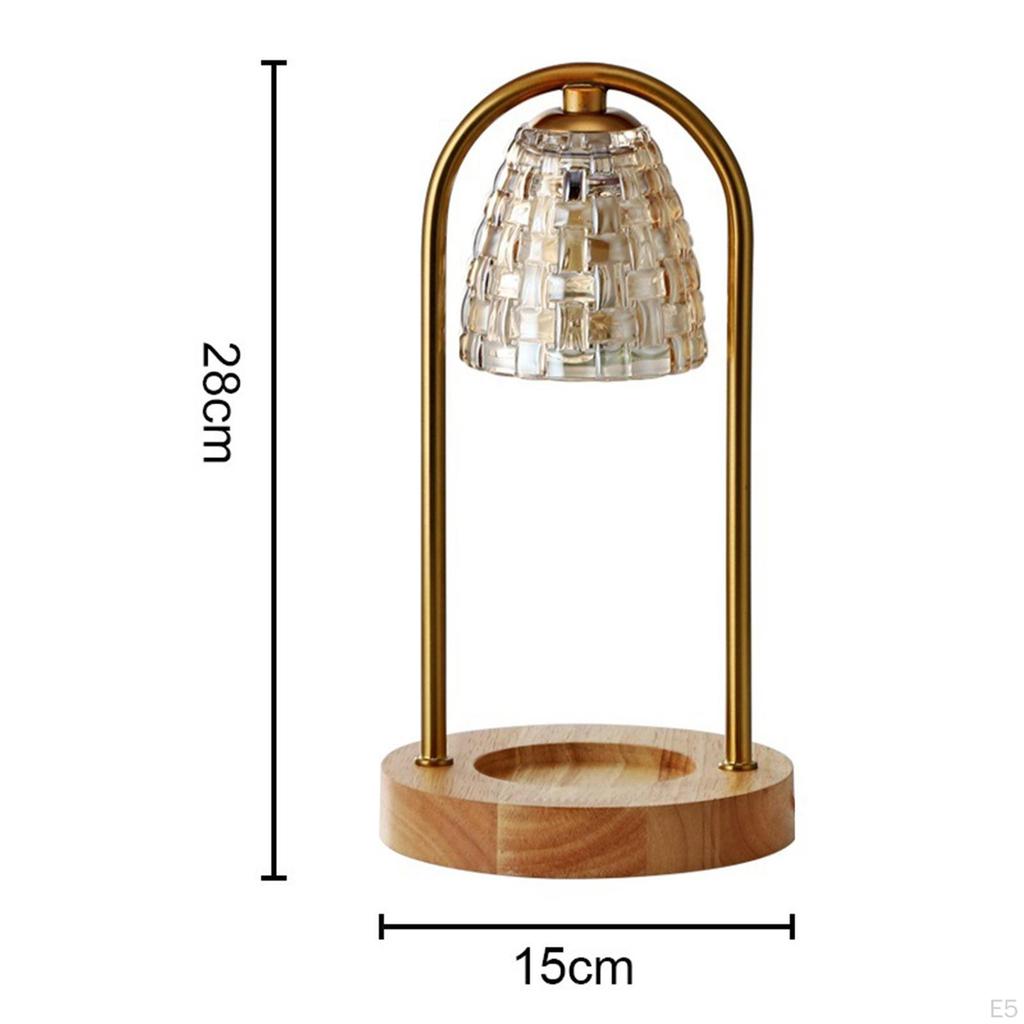 Electric Candle Warmer Lamp, Wax Melting Lamp with Wooden Base table Decor Nightlight EU