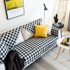 Klassische, modische karierte Sofamatte aus Baumwolle mit rutschfestem Vier-Jahreszeiten-Stoff, einfacher und moderner universeller Sofabezug und Handtuch