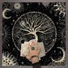 Square Flannelette Tarot Altar Cloth Board Game Pad Astrological Oracles Pad Table Cover Card Mat Divinations Tablecloth
