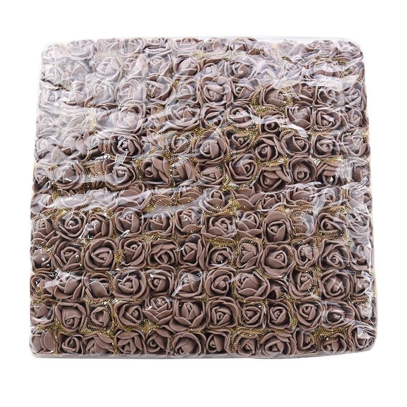 144pcs Artificial Flower PE Rose Outdoor UV Protection Garden Arch Wreath Wedding Home Diy Gift Box Festival Scrapbook Car Decor