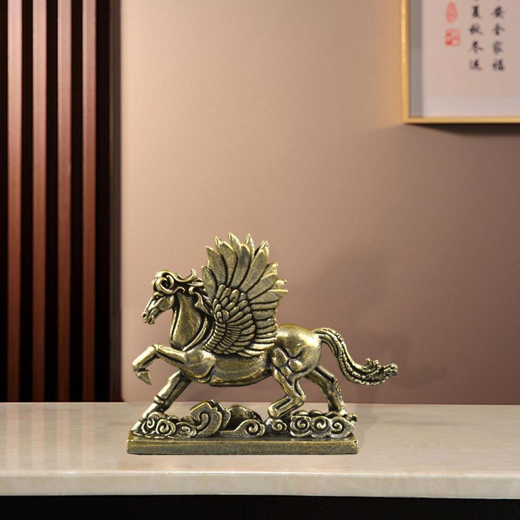 Pferdestatue Skulptur Chinesisches Jahr Dekoration für Schlafzimmer Büro Schreibtisch Schrank Bücherregal