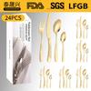 Stainless Steel Tableware 16/20/24-piece Set Star Diamond Four Main Pieces Simple Box Western Food Knife, Fork and Spoon Set