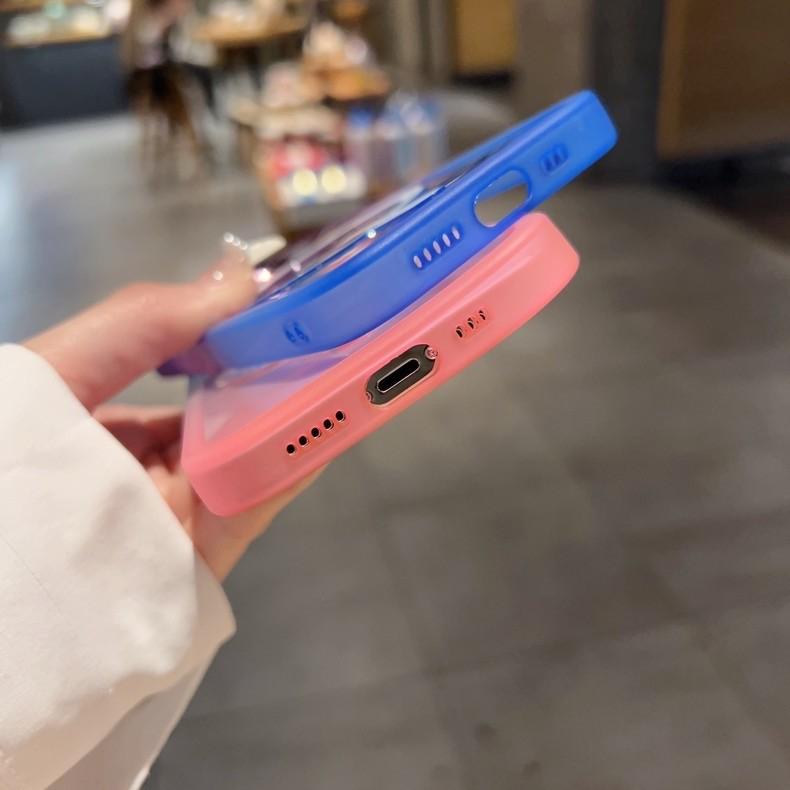 Gradient silicone magnetic attachment is suitable for iPhone 17 Pro cases, iPhone 16 full-coverage lens film, TPU transparent soft case