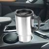 Electric Heating Car Kettle 12V 450ml Vehicle Heating Cup Stainless Steel Camping Travel Kettle Water Coffee Milk Thermal Mug