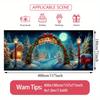 2D Door Banner 1pc Arctic Christmas Magic Garage Door Cover Banner - 2D Polyester, Festive Design with a Snowy Winter Scene