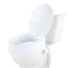 Erhöhte Toilettensitz, 5" Höhe erhöht, 300 lbs Gewichtskapazität, Universeller Toilettensitz-Erhöher, Schraubstangen-Verriegelung, mit Toilettensitz, für Ältere,