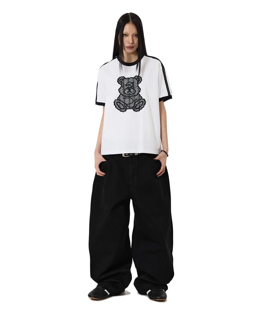 Opeunyadeu(Owai) Lace Dolly Ringer Tee - White
