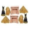 ABOOFAN 8 Pieces Egyptian Pyramid Statues Miniature Model Souvenirs Ancient Egyptian Civilization Collectible Figures Egyptian Sphinx Figurines