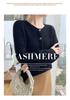 Women's Cashmere Round Neck Cable Knit Cardigan - High-End, Fashionable, Versatile Sweater for Autumn/Winter