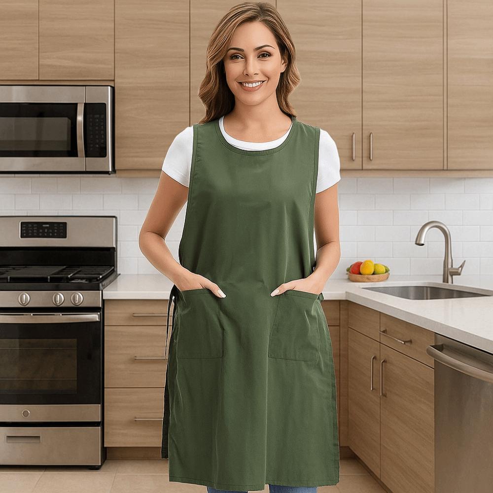 Șorț de Bucătărie Rezistent la Pete Bumbac Haine de Lucru pentru Copt Haine de Studio Haine de Gătit Salon