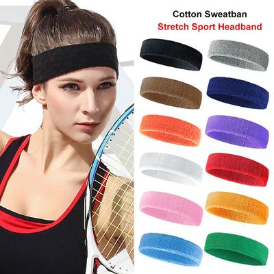 Workout Moisture Wicking Sports Headbands Elastic Hair Bands Cotton Sweatband Athletic Sweat Bands