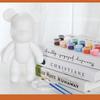 DIY Fluid Bear Sculpture Handmade Violent Bear Bearbrick White Blank Mold Doll Toy Graffiti Painting Ornaments Gift Home Decor
