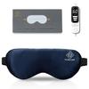 SONICER USB Electric Heated Eye Mask [Made of Pure Silk & Ultimate Relaxation] with LED Digital Remote Control, Adjustable Temperature, Timer, Restful