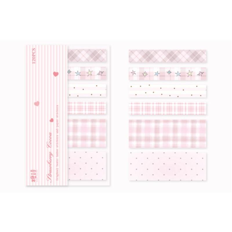 INS Korean Cute Index Tabs Star Polk Dor Basic Journaling Office School Study Memo Sticky Notes Cute Self-Adhesive Page Markers