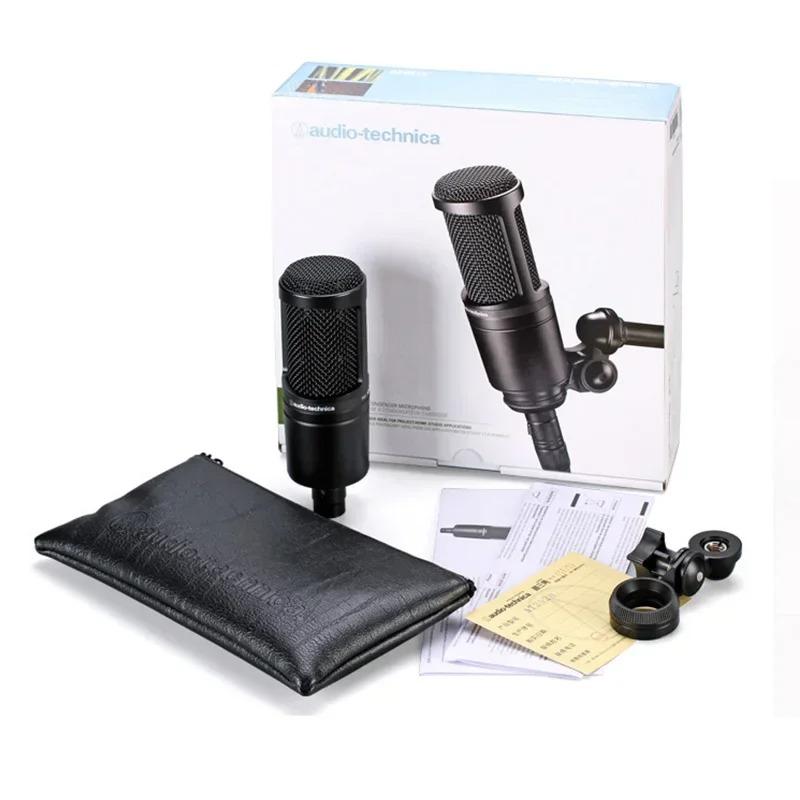 2026 New Luxury Audio Technica AT2020 Wired Cardioid Condenser Microphone Professional Live Recording Vocal Pro Studio karaoke mic