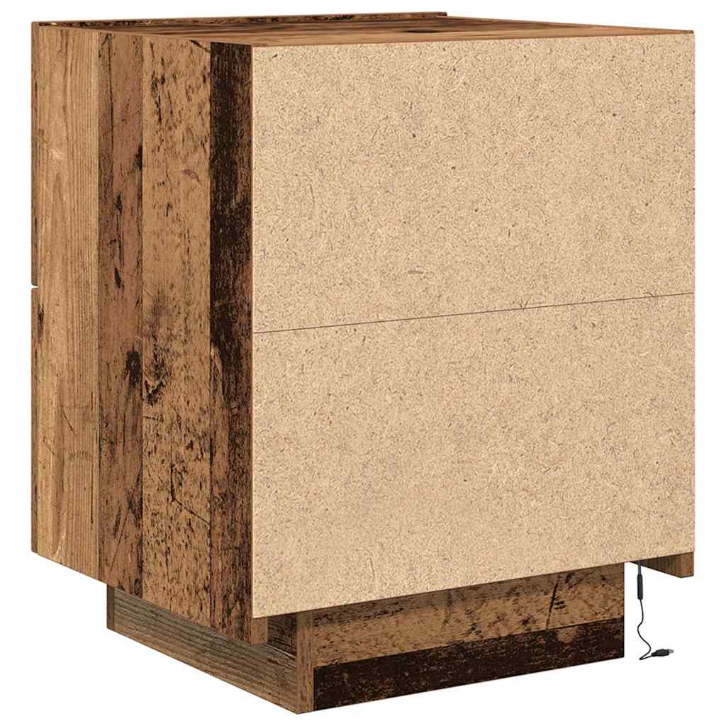 Nightstand with Drawers Reclaimed Wood Look 45 x 40 x 55 cm Engineered Wood