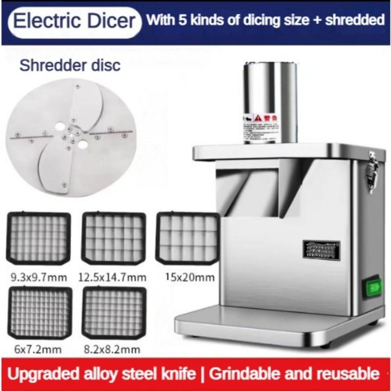 250W Portable Kitchen Onion Chopper Electric Diced And Sliced Machine Multifunction Potatoes Carrots Dicing Salad Maker
