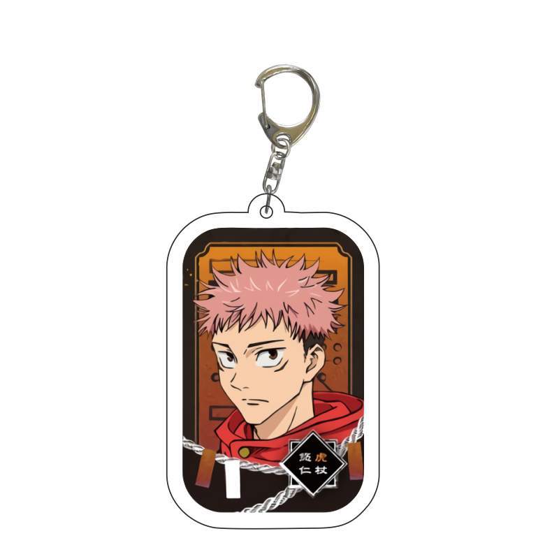 Jujutsu Kaisen Anime Keychain Itadori Yuji Gojo Satoru Cartoon Acrylic Bag Keyring Pendant Cos Accessory