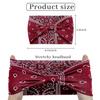 Women's Paisley Sport Yoga Headband - Sweat-Absorbing, Elastic Cotton, Bohemian Style