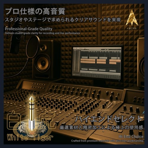 Amshn Headphone Adapter, 3.5mm Stereo Mini Plug To 6.35mm Standard Jack, Female To Male, for Digital Piano and Headphones, 24K Thick Gold Plated, 1-Pa