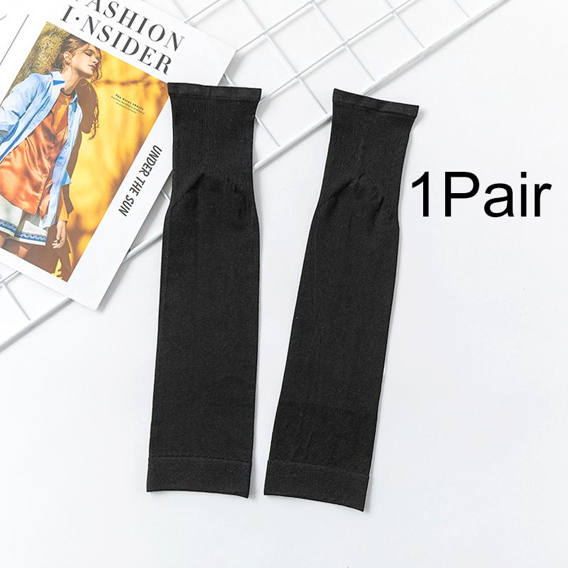 

1 пара спортивних сонцезахисних чохлів із захистом від ультрафіолетового випромінювання, що вбирають піт, літніх охолоджуючих, м’яких, дихаючих, швидковисихаючих рукавів для бігу. чорний