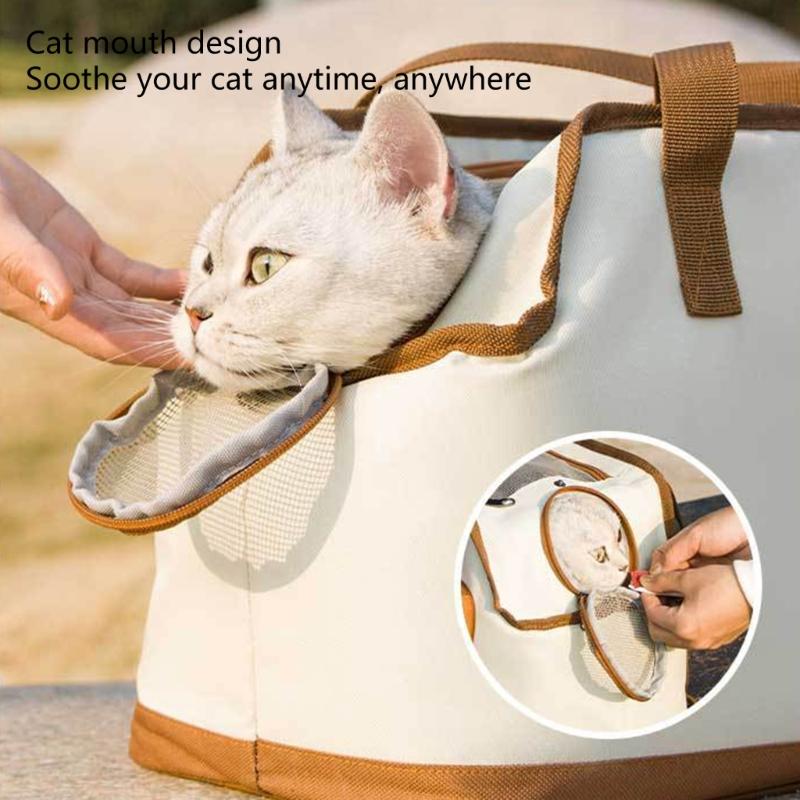 Outdoor Carriers Bag for Small Pet Dog Carriers Bag Cats Carriers Bag with Pouches Breathable Carry Bag for Dog Cats