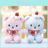 Cute Bear Plush Keychain With Soft Short Pile For Bags And Kids Decor