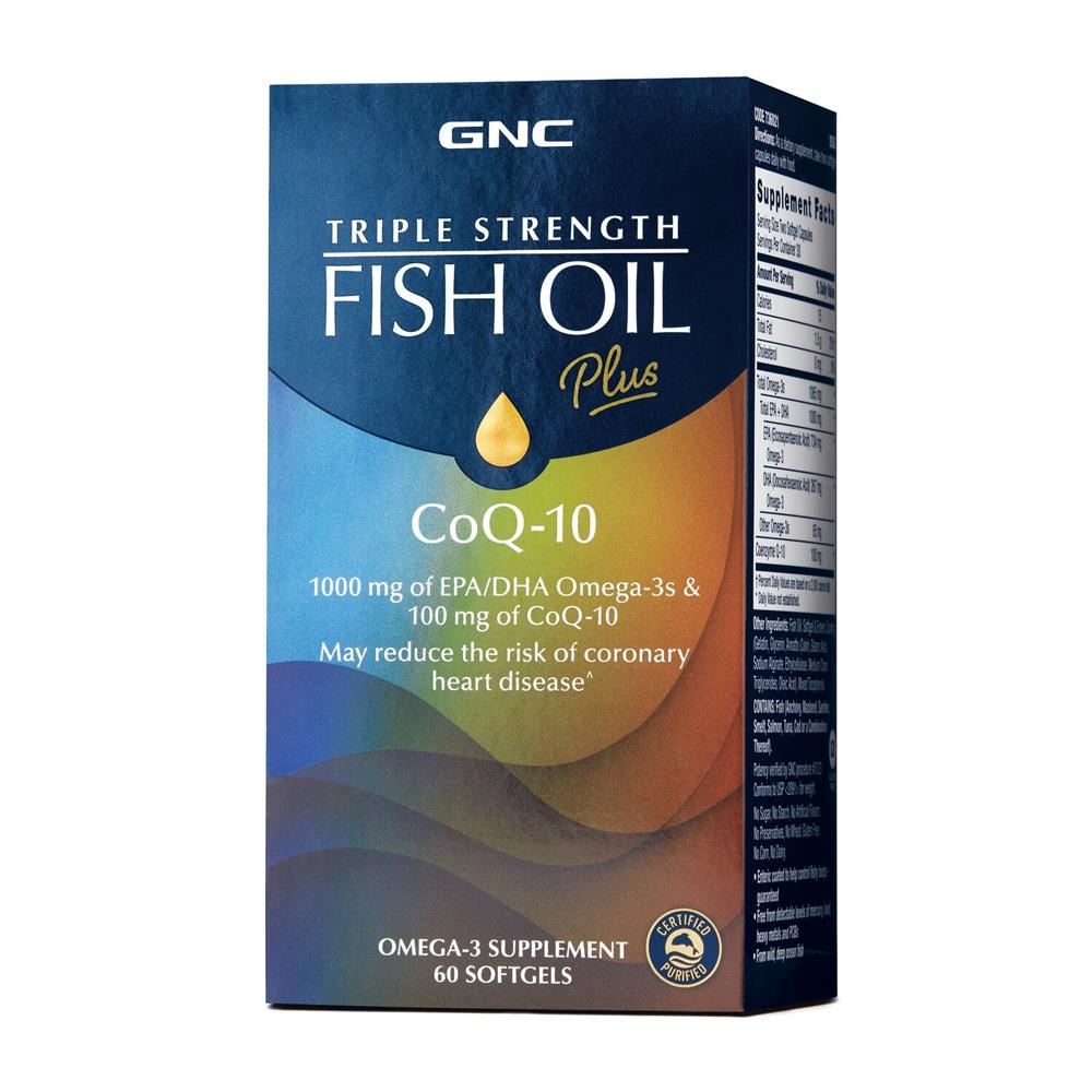 

Риб’ячий жир потрійної сили плюс CoQ10, 60 м’яких капсул