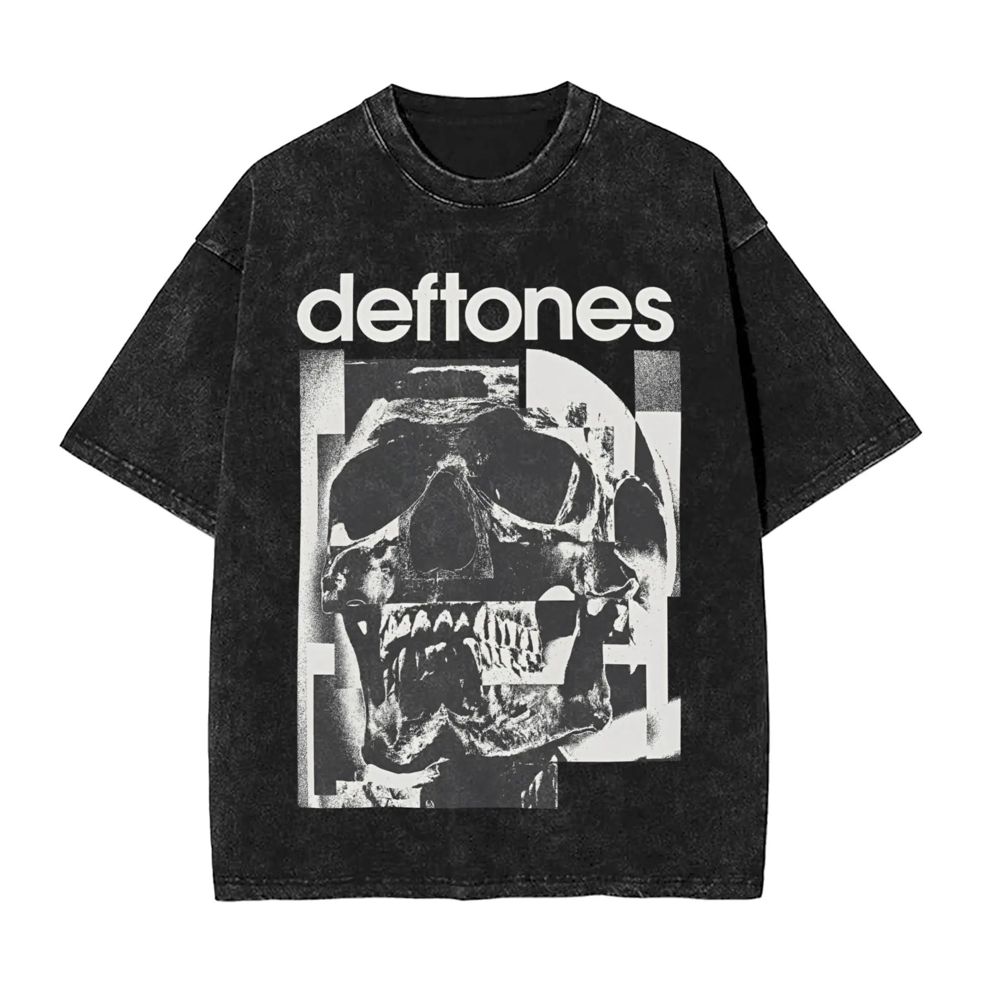

Новинка Чоловічий одяг Ohms Білий Поні Deftones Рок-гурт Праний Короткий рукав Круглий виріз Y2k Футболка Чоловічий одяг Camisetas M