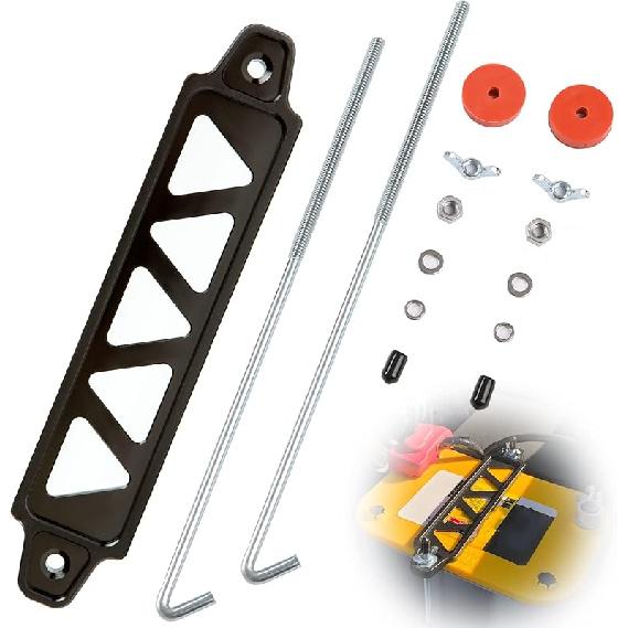 Кронштейн для фиксации аккумулятора, Кронштейн для фиксации аккумулятора из алюминиевого сплава, Поддон для аккумулятора, Кронштейн для крепления автомобильного аккумулятора, Аксессуары для фиксации, Автомобильный аккумулятор