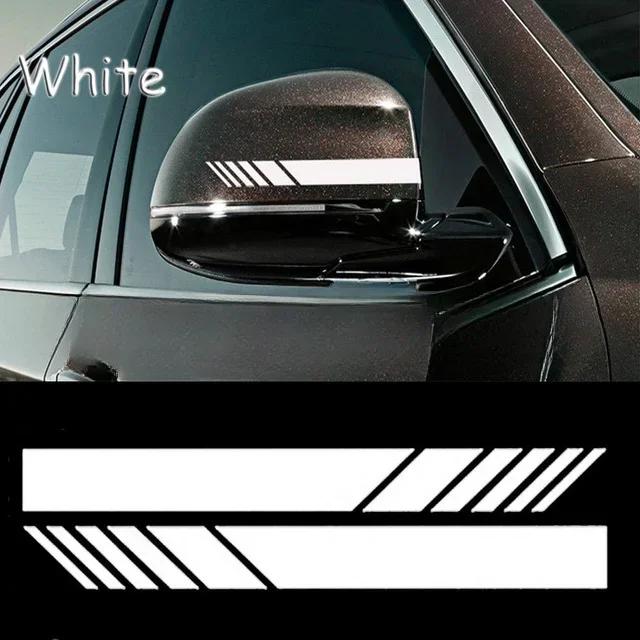 Fashion Racing Stripe Stickers Car Rearview Mirror Vinyl Waterproof Decals Decor Car Styling Rear View Mirror Sticker Strip