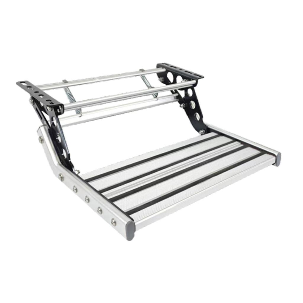 Foldable Step for RV Travel Trailer Lightweight Aluminum Accessory Safe Use