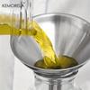 3PCS Stainless Steel Silver Funnel Kitchen Oil Spill Dispenser Wine Leak Tool Kitchen Funnel Drain Tool