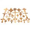 25pcs/Set Lot Vintage Cross Pendant Charms For Jewelry Making Zinc Alloy Jesus Religious Faith Charm Frame Mixed Components