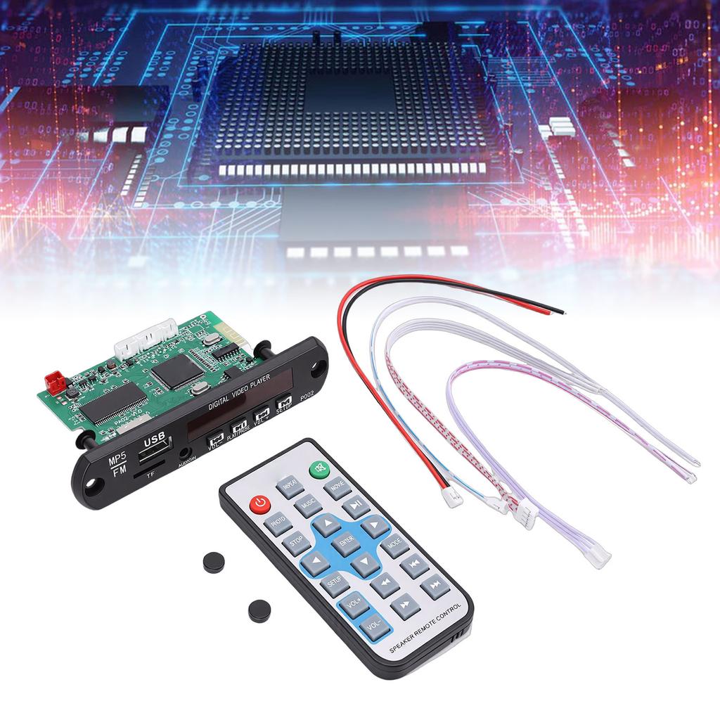 Decoding Board   5.4 HD MP5 MP3 MP4 Format Decoder Module Amplifier Decoding 1080P Video   Player