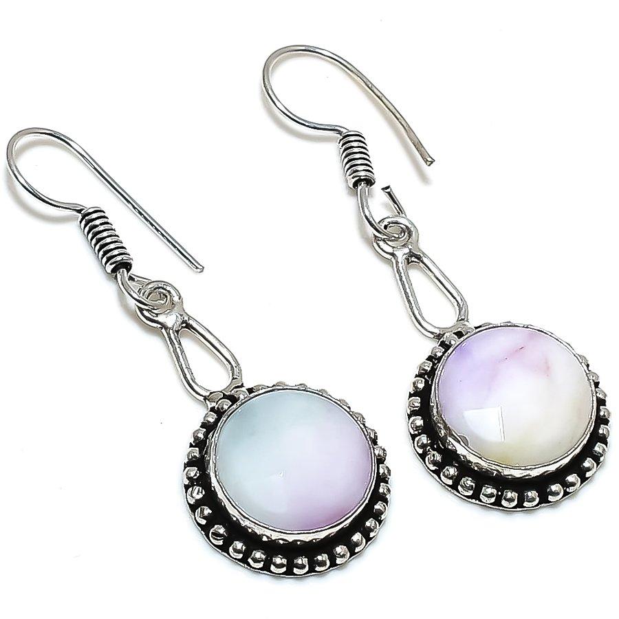 

Серьги из стерлингового серебра 925 пробы с натуральным радужным солнечным кварцем диаметром 1,97 дюйма d1C30