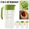 Food Grade 3 In 1 Oil Dispenser Detachable Cooking Oil Pot Durable Vinegar Bottle  Air Fryer