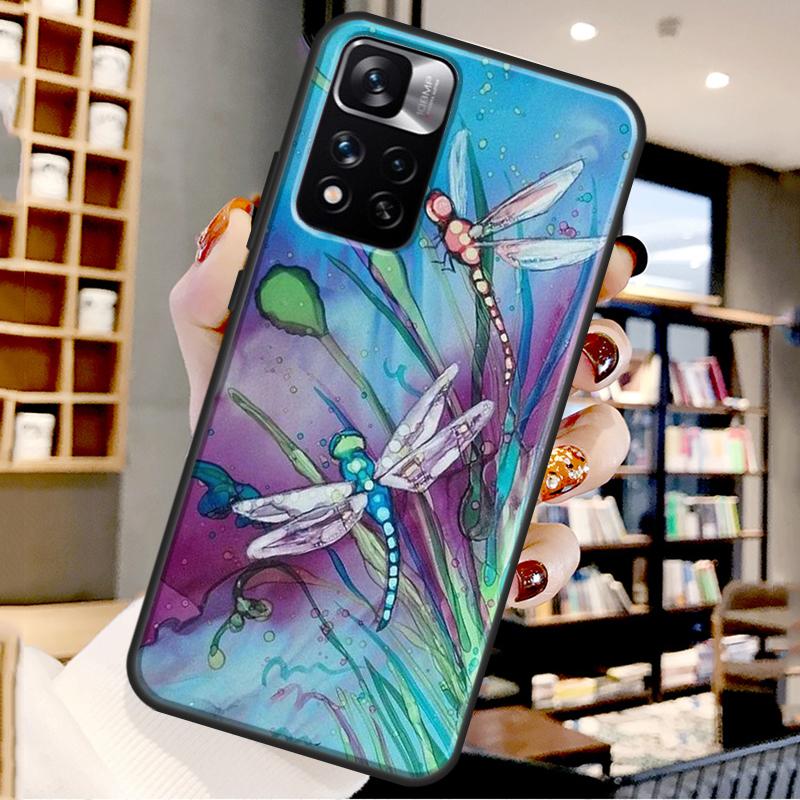 Dragonfly Case For Xiaomi Redmi Note 12 11 10 9 8 Pro Note 12S 11S 10S 9S Cover For Redmi 9 10 12 C