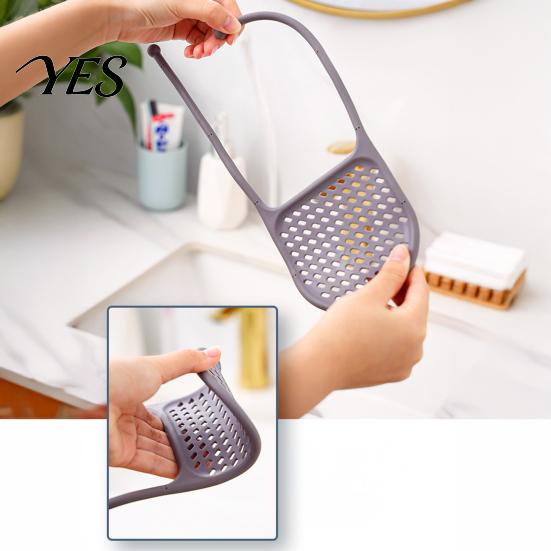 Portable Drainage Rack Bendable Sponge Holder for Sink, Quick Dry Adjustable Hanging Draining Kitchen Sink Storage Basket Rack, Durable Plastic