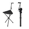 OKUYOSHI Folding Cane Standing Easy Chair, Lightweight, Portable, Chair, Chair, Chair, Compact, Small, Portable, Outdoor, One-Pole (Extendable)