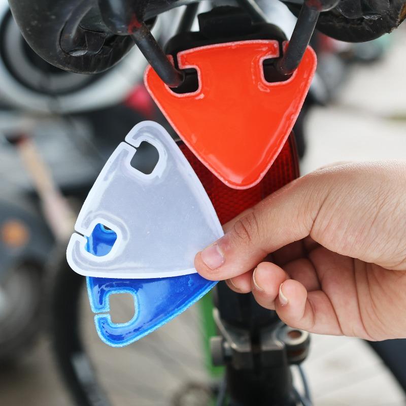 Fahrrad Reflektierende Vorfahrtsschilder Nachtfahrten Reflektierendes Dreieck Sicherheitswarnschild Hohe Sichtbarkeit Reflektierender Warnaufkleber