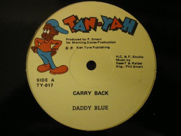 

12-дюймовая пластинка DADDY BLUE Carry Back TY017 TanYah US Reggae Ska Dub Б/у